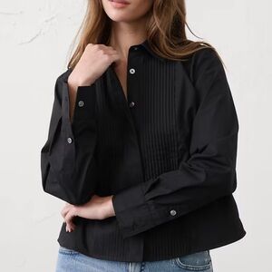 Banana Republic Factory Black Button Down Shirt